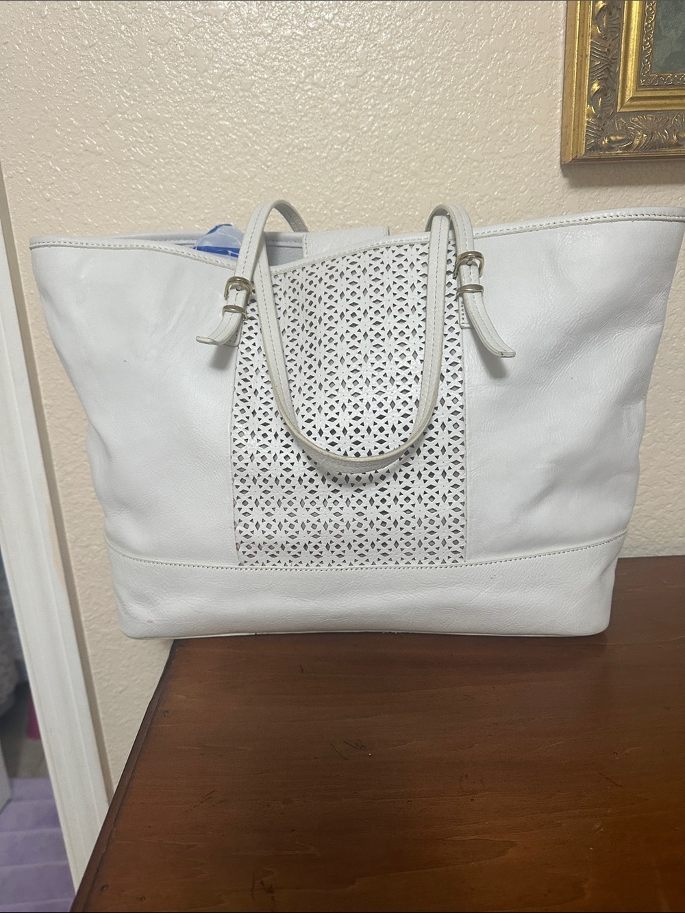 TALBOTS Perforated Tote Bag